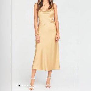 Show me Your Mumu Verona Cowl Dress - gold